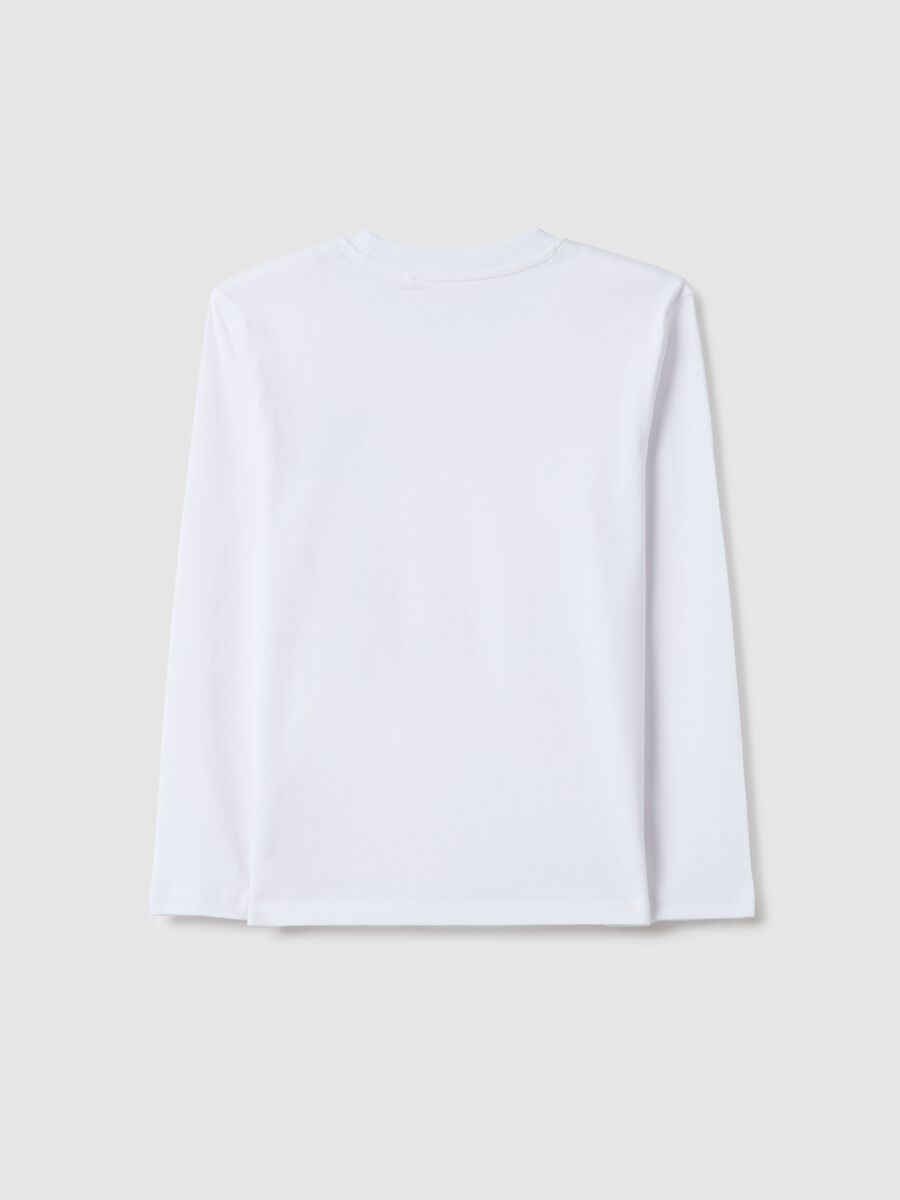 Boys' regular fit pure cotton white T-shirt with print_4