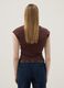 Brown Stretch Cotton Fitted Tank Top_2
