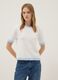 White viscose-blend T-shirt with contrast trims_2