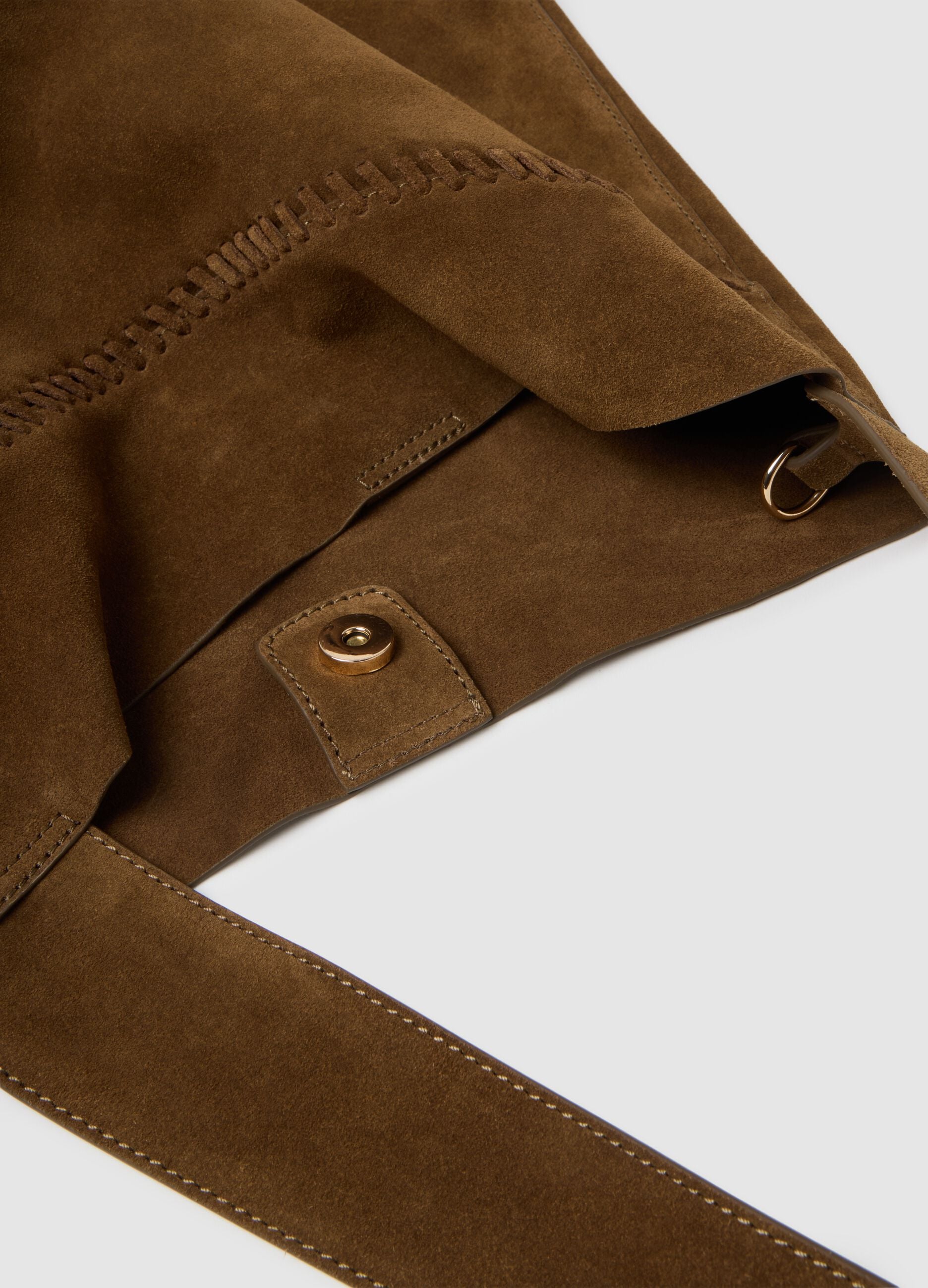 Brown Genuine Leather Shopper Bag