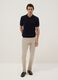 Pure cotton blue polo regular fit_1