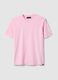 Pink pure cotton crew neck t-shirt with relaxed fit_4