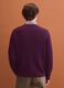 Purple ribbed cotton-blend crew-neck jumper, regular fit_3