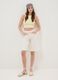 Yellow cropped stretch cotton tank top_1