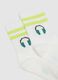 Children's multi-coloured stretch cotton short sock tripack_1