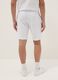 White cotton-blend Bermuda shorts with elasticated waistband_2