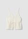 White pure cotton regular-fit top with openwork texture_4