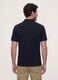 Blue pure cotton piqu&eacute; polo shirt with classic collar and regular fit_2