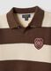 Brown striped polo-collar top_2