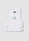 White stretch cotton cropped tank top_3