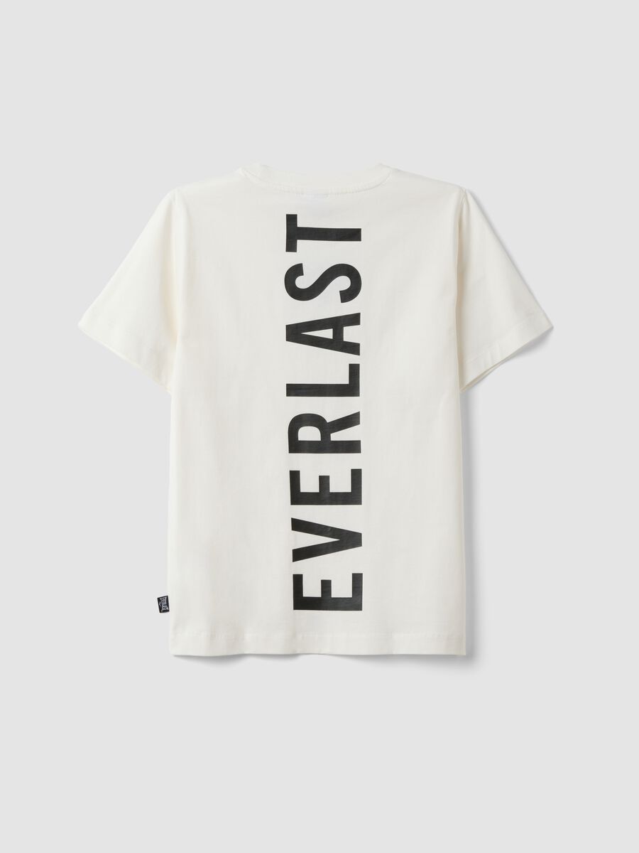 White pure cotton T-shirt with print, regular fit for boys_5