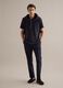 Black regular-fit polo in pure mercerised cotton_1