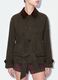 Green cotton-blend trench coat with contrasting collar, regular fit_3
