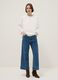 White regular fit stretch cotton-blend T-shirt_1