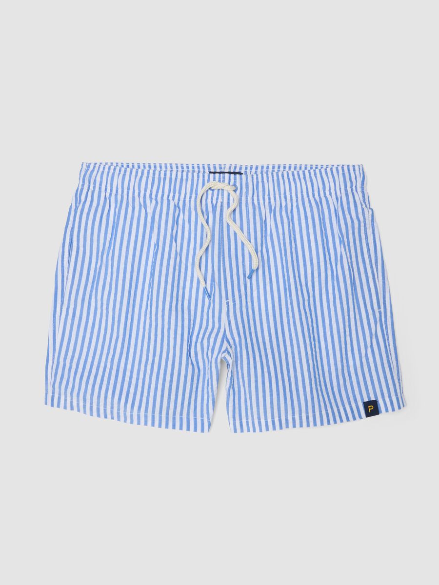 Boxer mare a righe azzurro e bianco in puro cotone_4