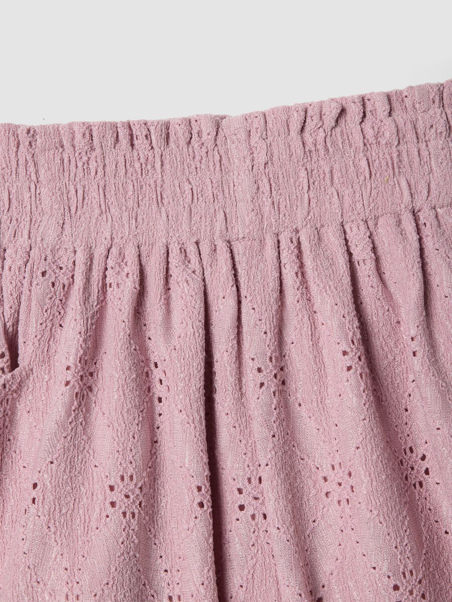 Girls&rsquo; pink stretch shorts with elasticated waist, regular fit_3