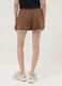 Brown cotton-blend shorts with elasticated waist, regular fit_2