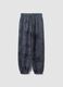 Grey oversized cotton jogger trousers with all-over print for boys_0