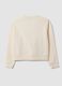 Felpa bianca in misto cotone a girocollo regular fit_2