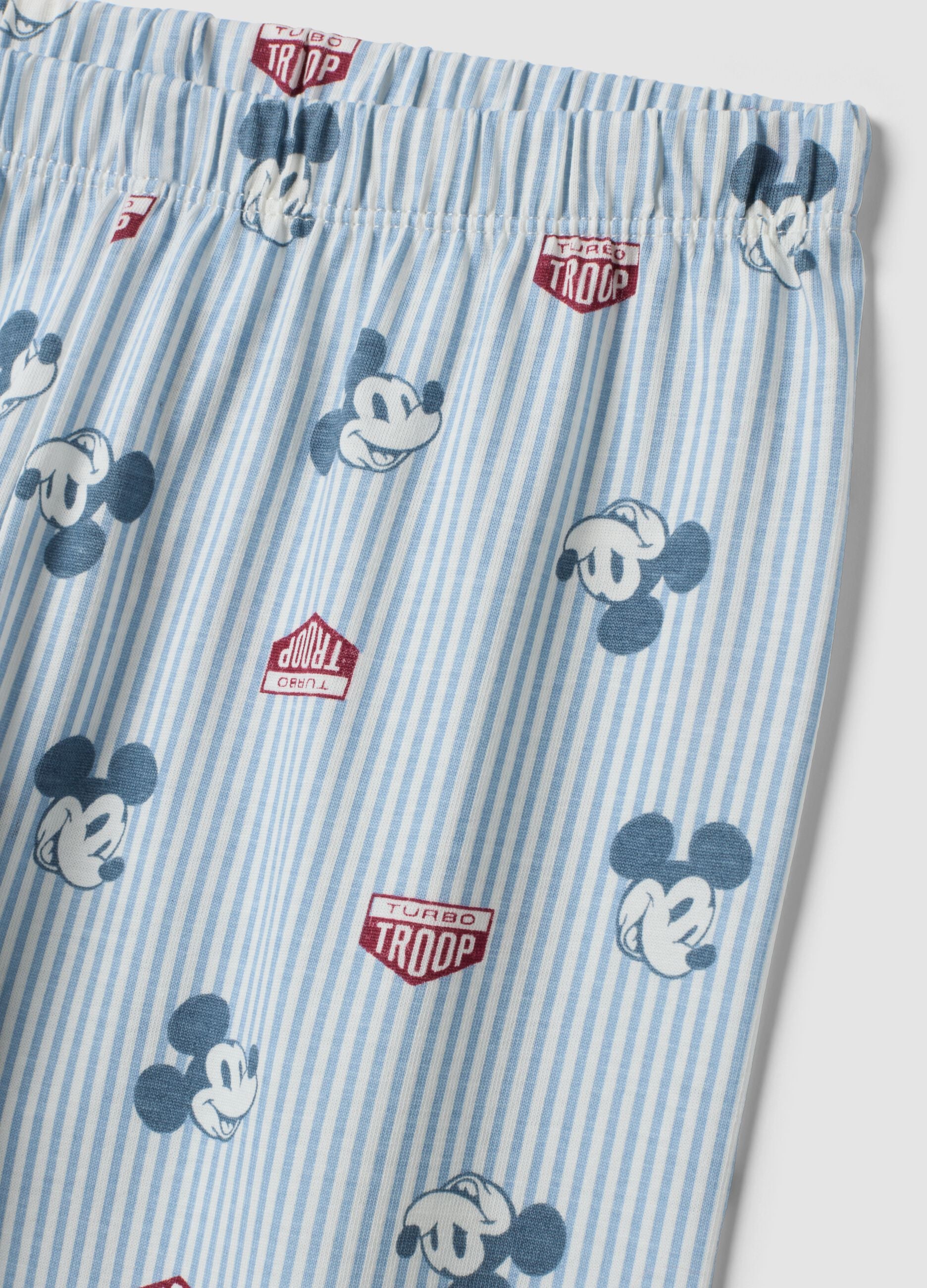 Red Mickey Mouse print organic cotton pyjamas for boys