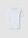 Girls&rsquo; white fitted stretch cotton T-shirt with embroidery_4