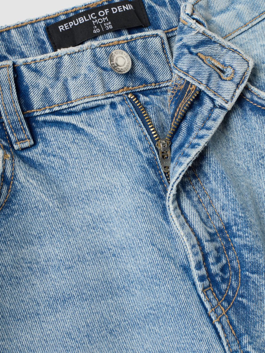 High-waisted pure cotton mom-fit denim jeans_6