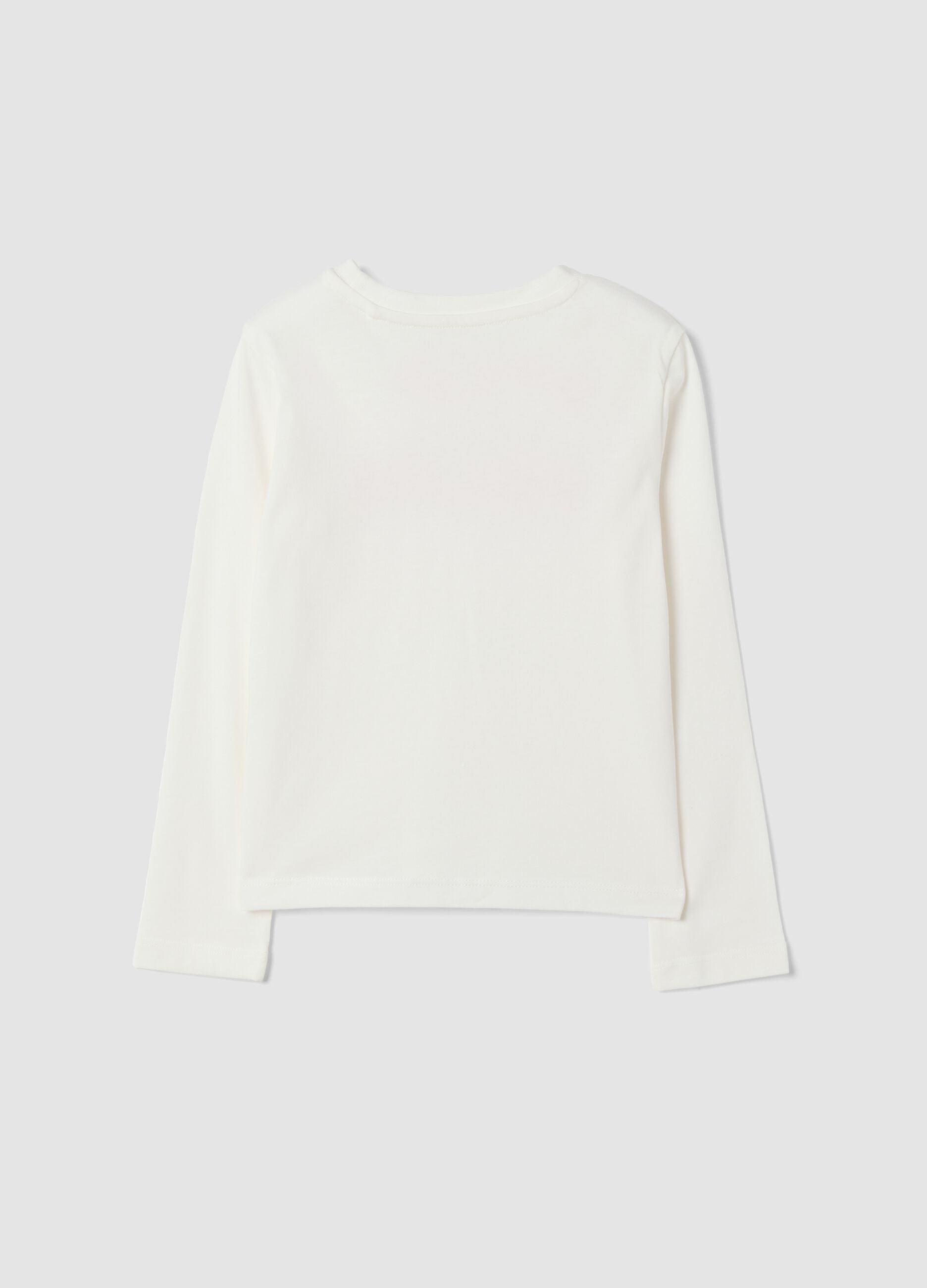 White organic cotton crew-neck T-shirt