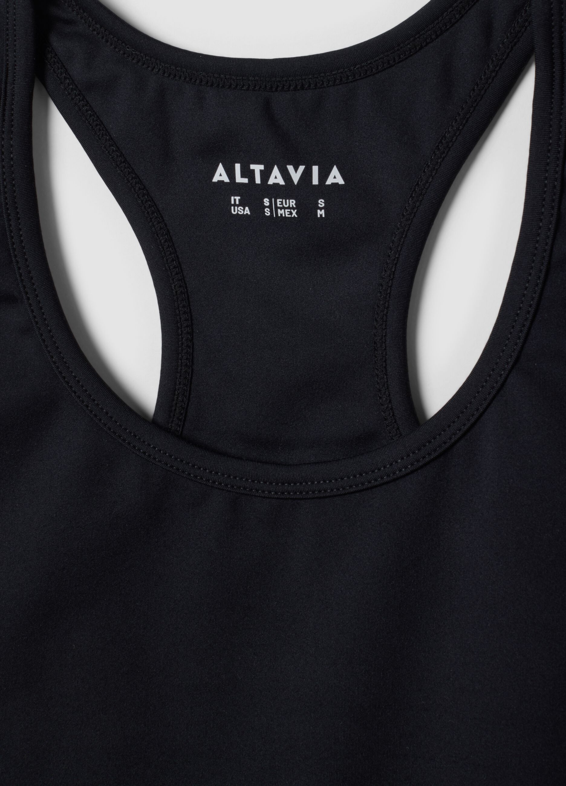 Black breathable stretch sports bra ALTAVIA STUDIO