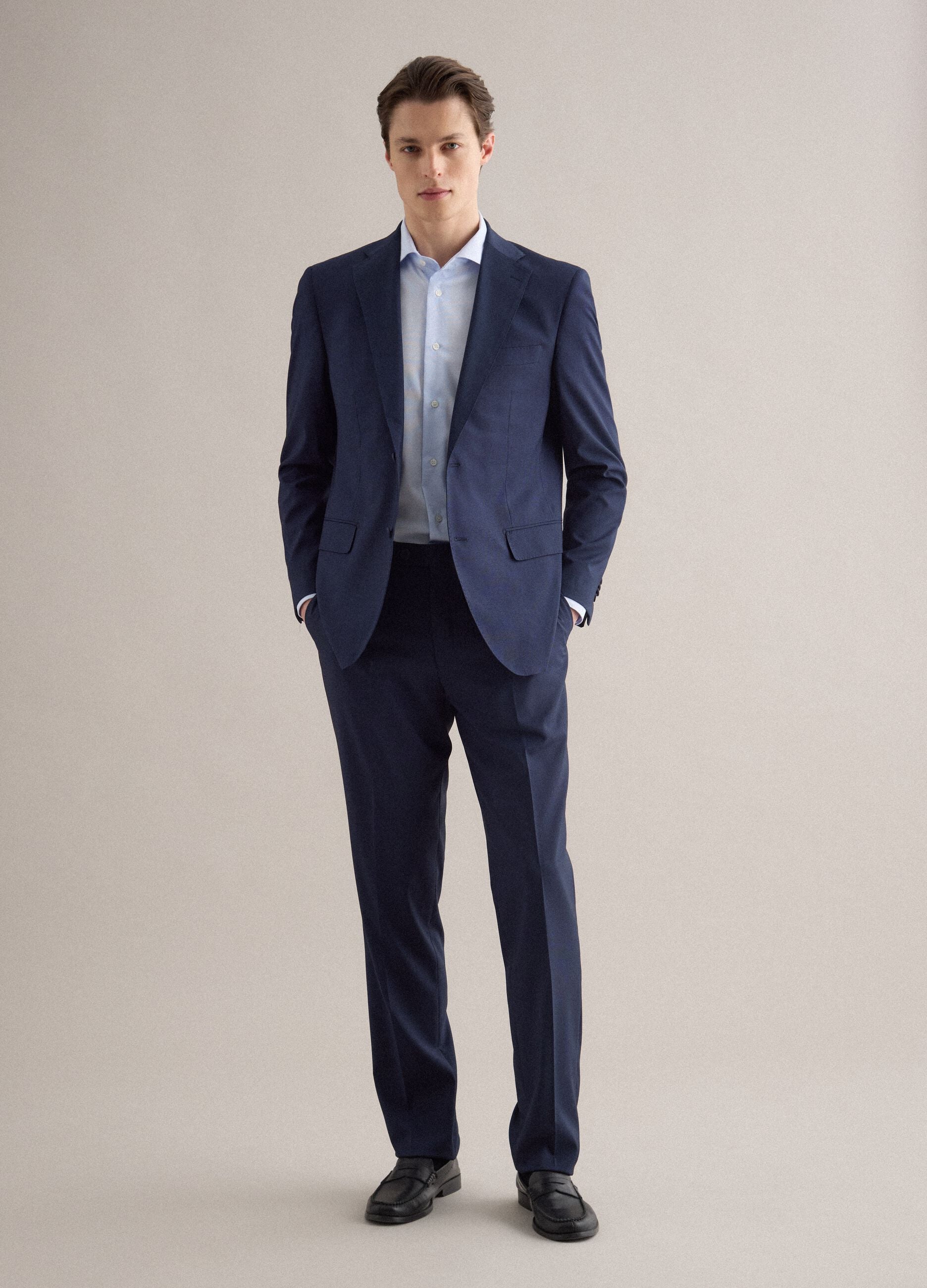 Blue Regular Fit Suit