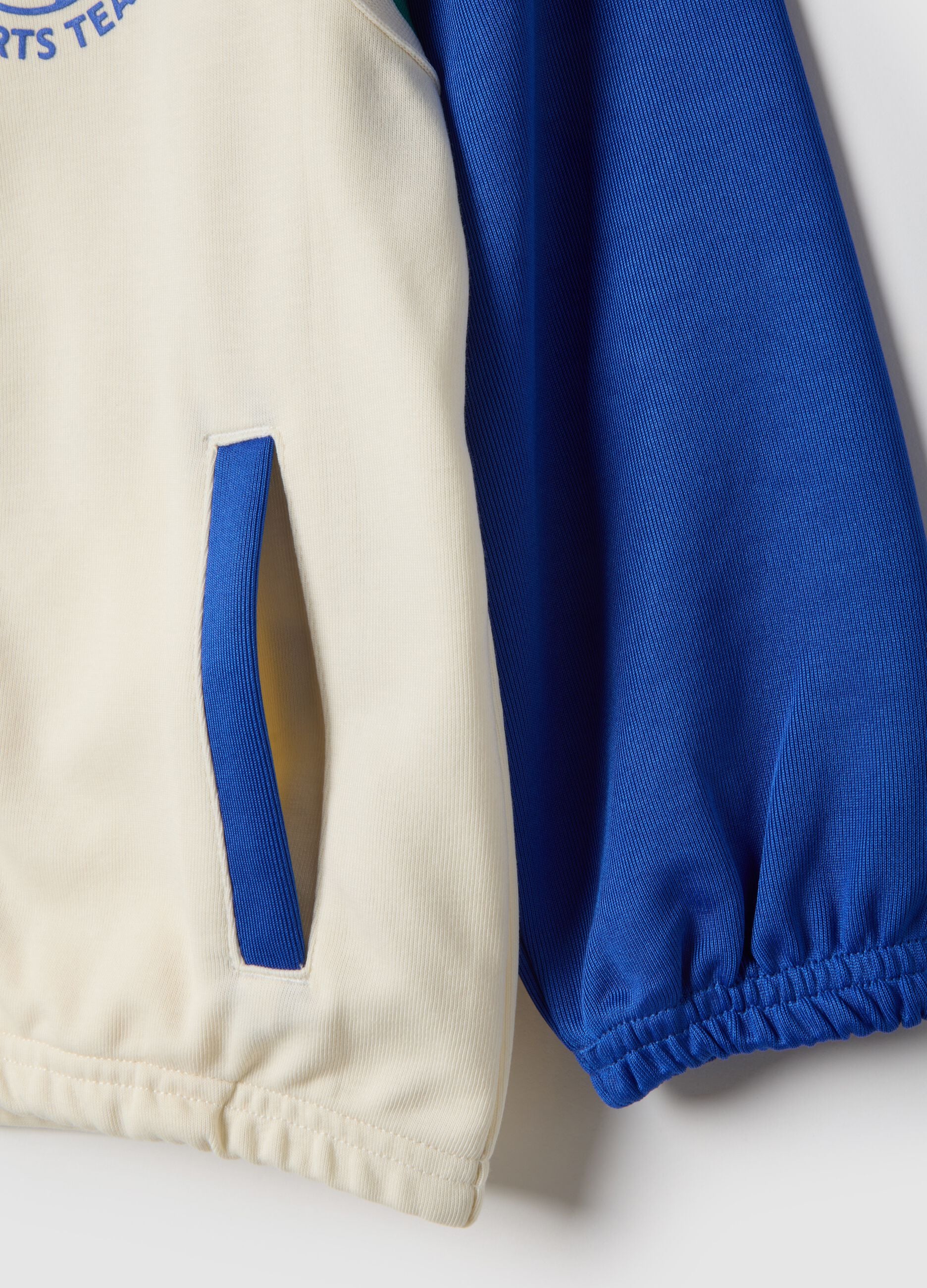 Multicolour cotton blend kids' zip-up sweatshirt