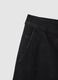 Black stretch cotton wide leg jeans_5