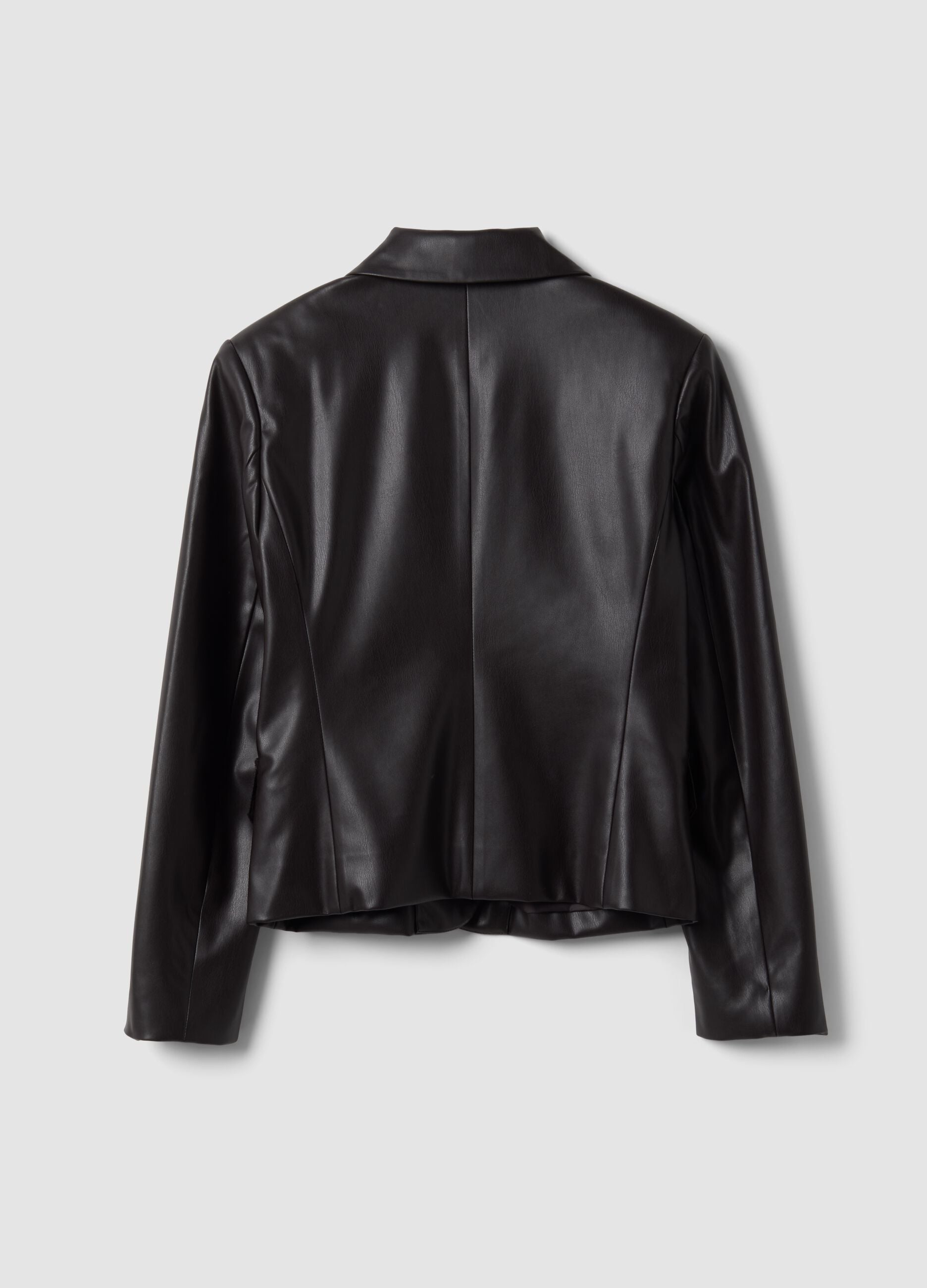 Black slim-fit blazer with classic lapels