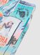 Multicoloured tropical print swim shorts_2