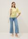 Yellow Regular Fit Long Sleeve Top with Keyhole Closure_1