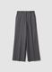 Grey flared formal trousers in stretch viscose_4