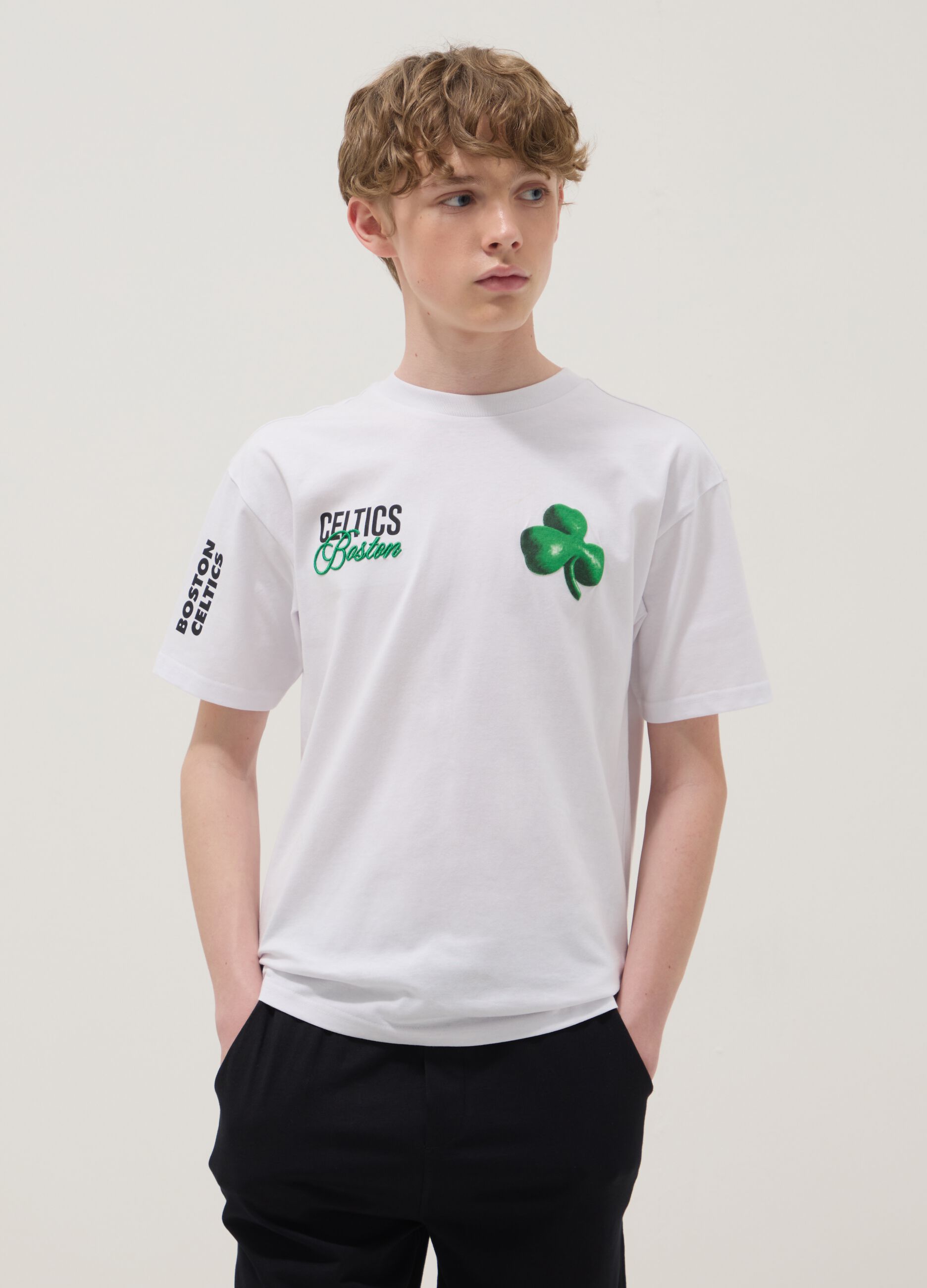 White pure cotton short-sleeve T-shirt