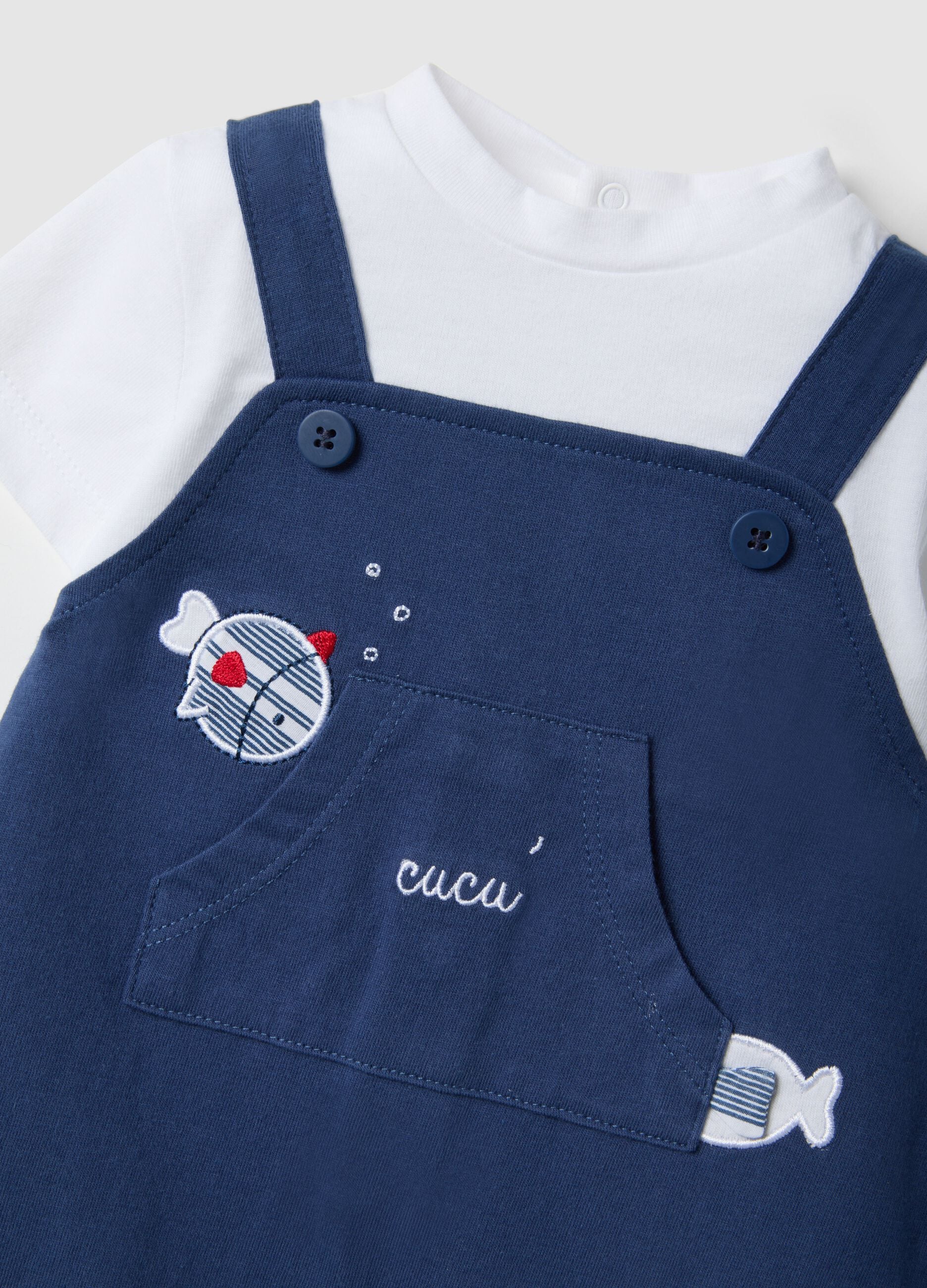 Multicolour Pure Cotton Baby Romper with Snap Closure