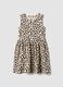 Beige pure cotton dress with floral print_0