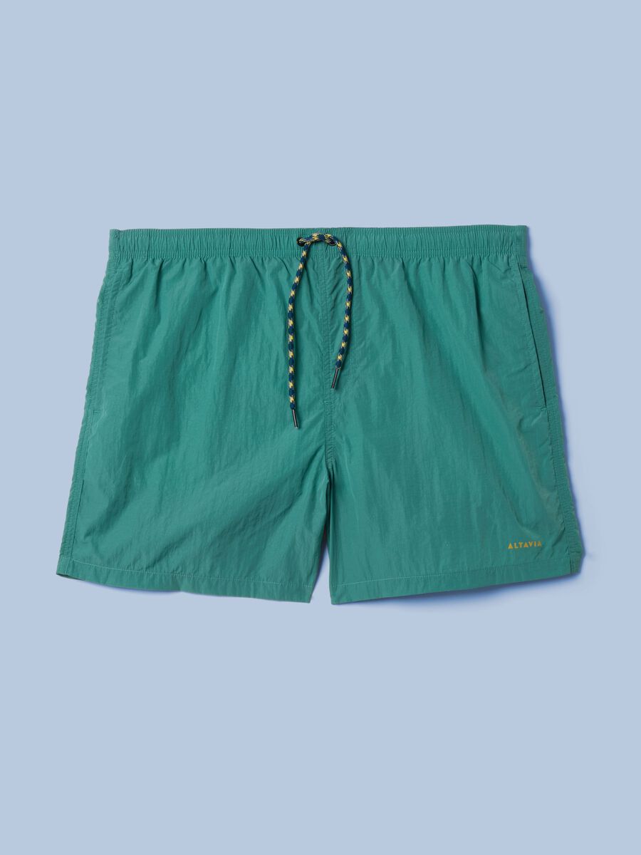Costume boxer verde con vita elasticizzata ALTAVIA SAILING_4