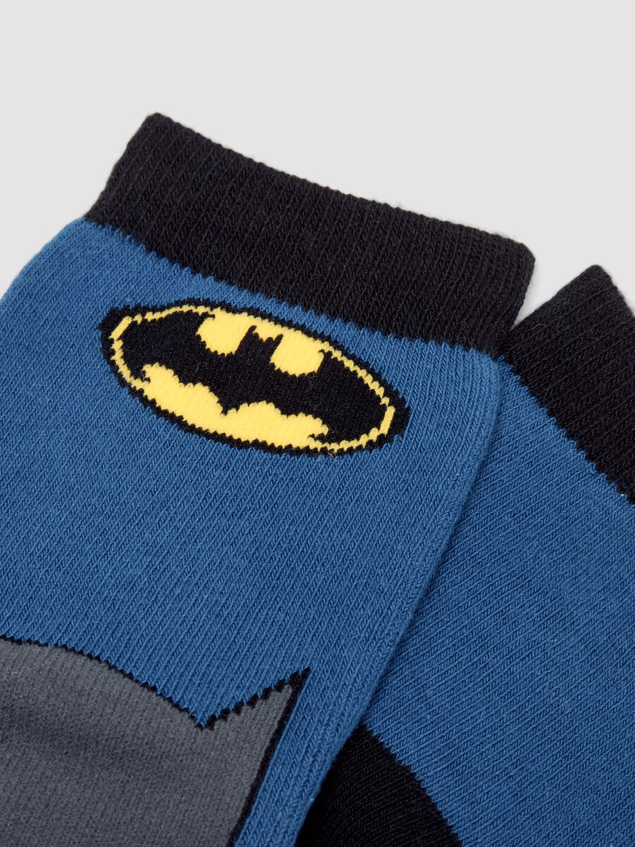 2-pack Batman print stretch organic cotton non-slip socks_2