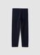 Girls&rsquo; blue skinny leggings in stretch organic cotton_0