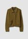 Green pure cotton cardigan with buttons, regular fit_4
