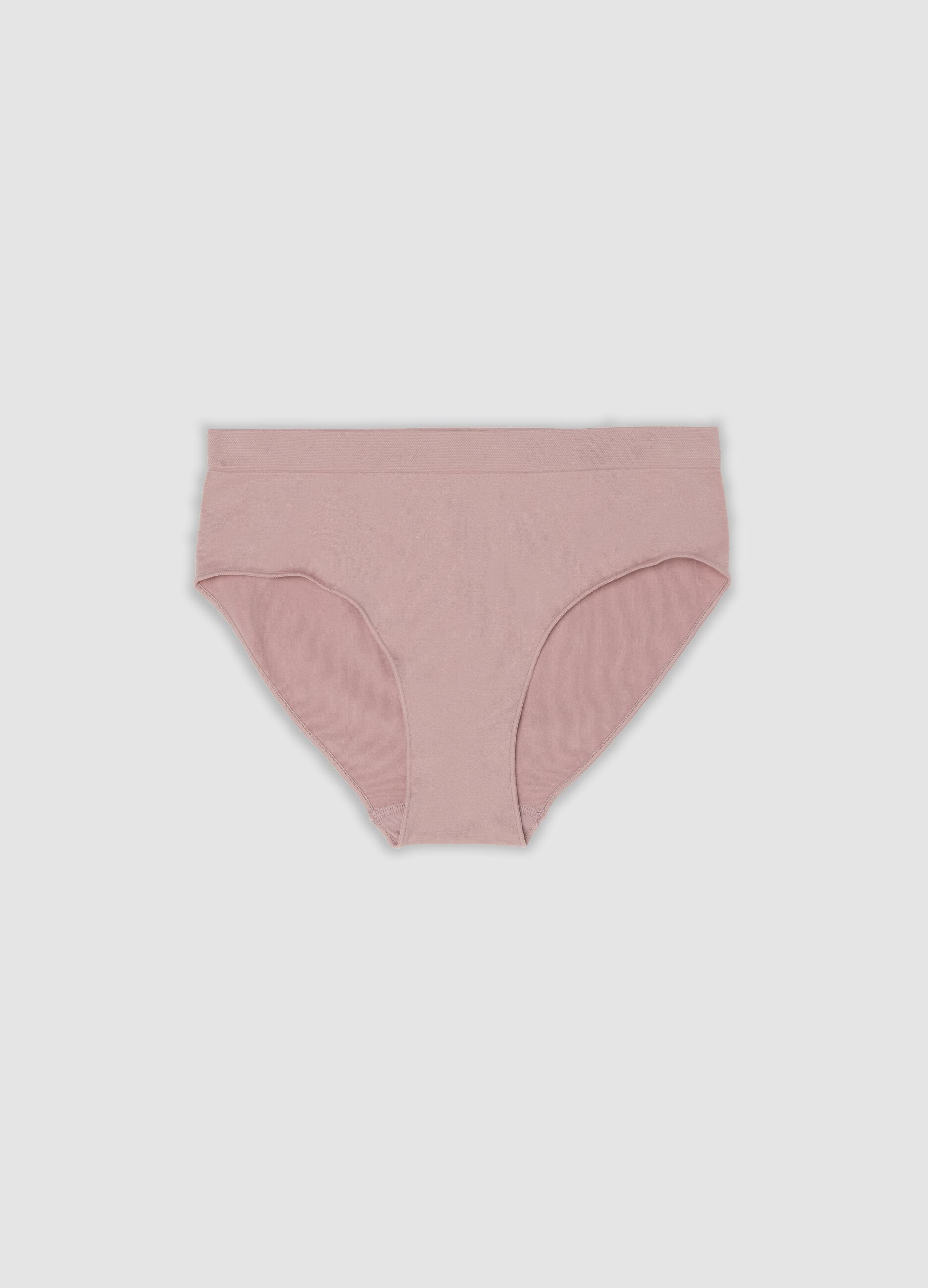 Pink stretch microfibre briefs