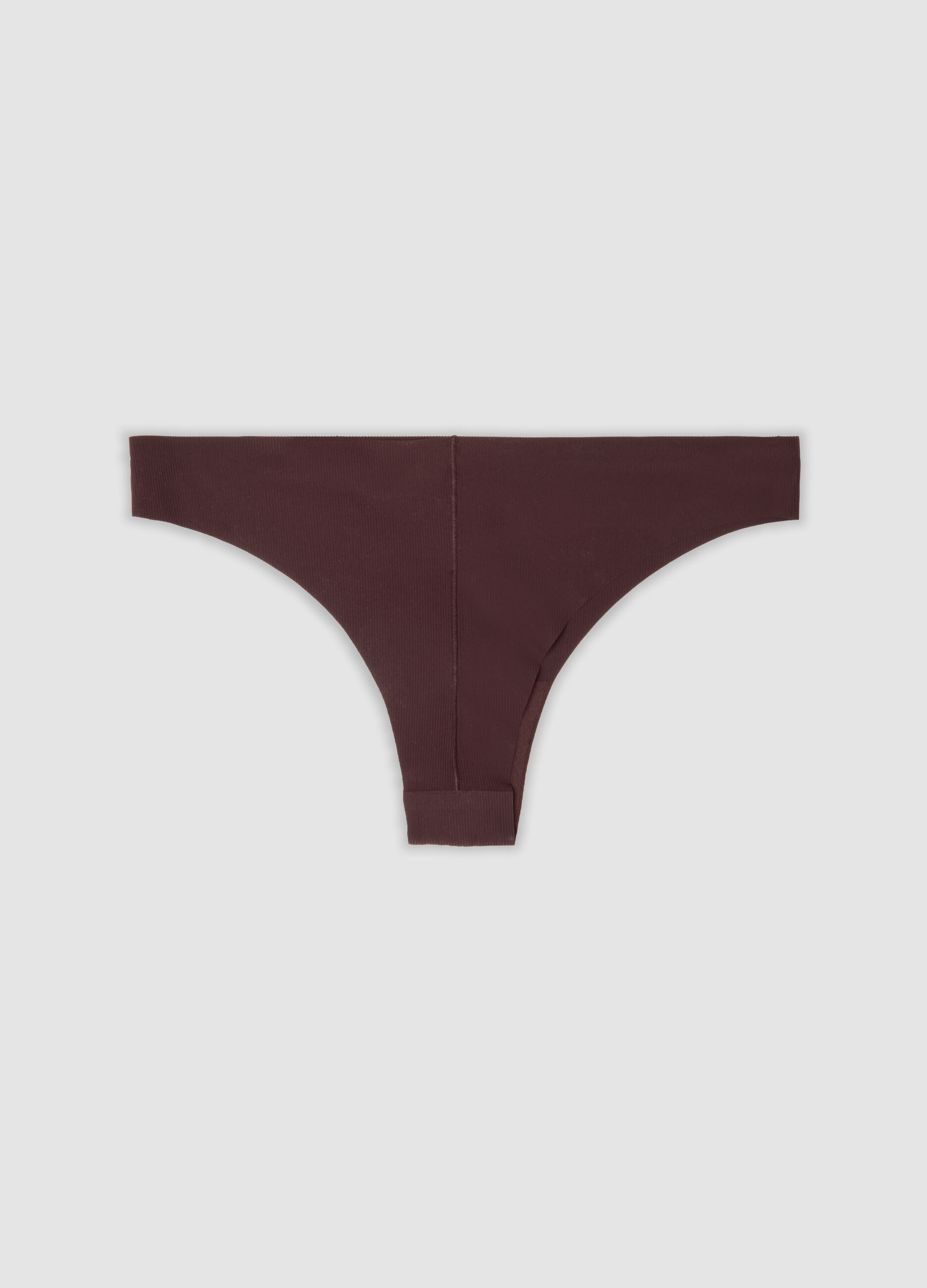 Brown organic cotton Brazilian briefs with regular waist