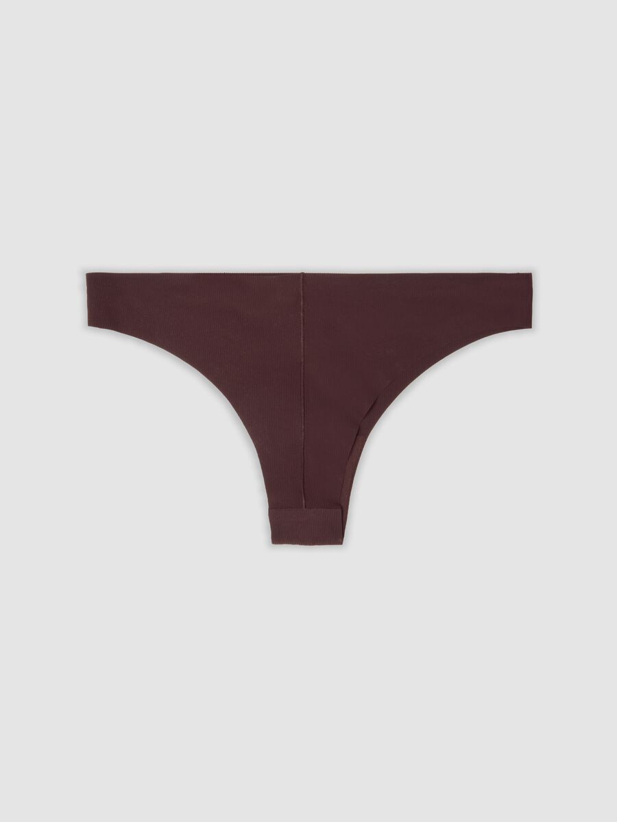 Brown organic cotton Brazilian briefs with regular waist_2