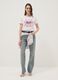 White pure cotton T-shirt with front print_1