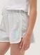 Grey cotton-blend shorts with elasticated waist for girls, comfy fit_2
