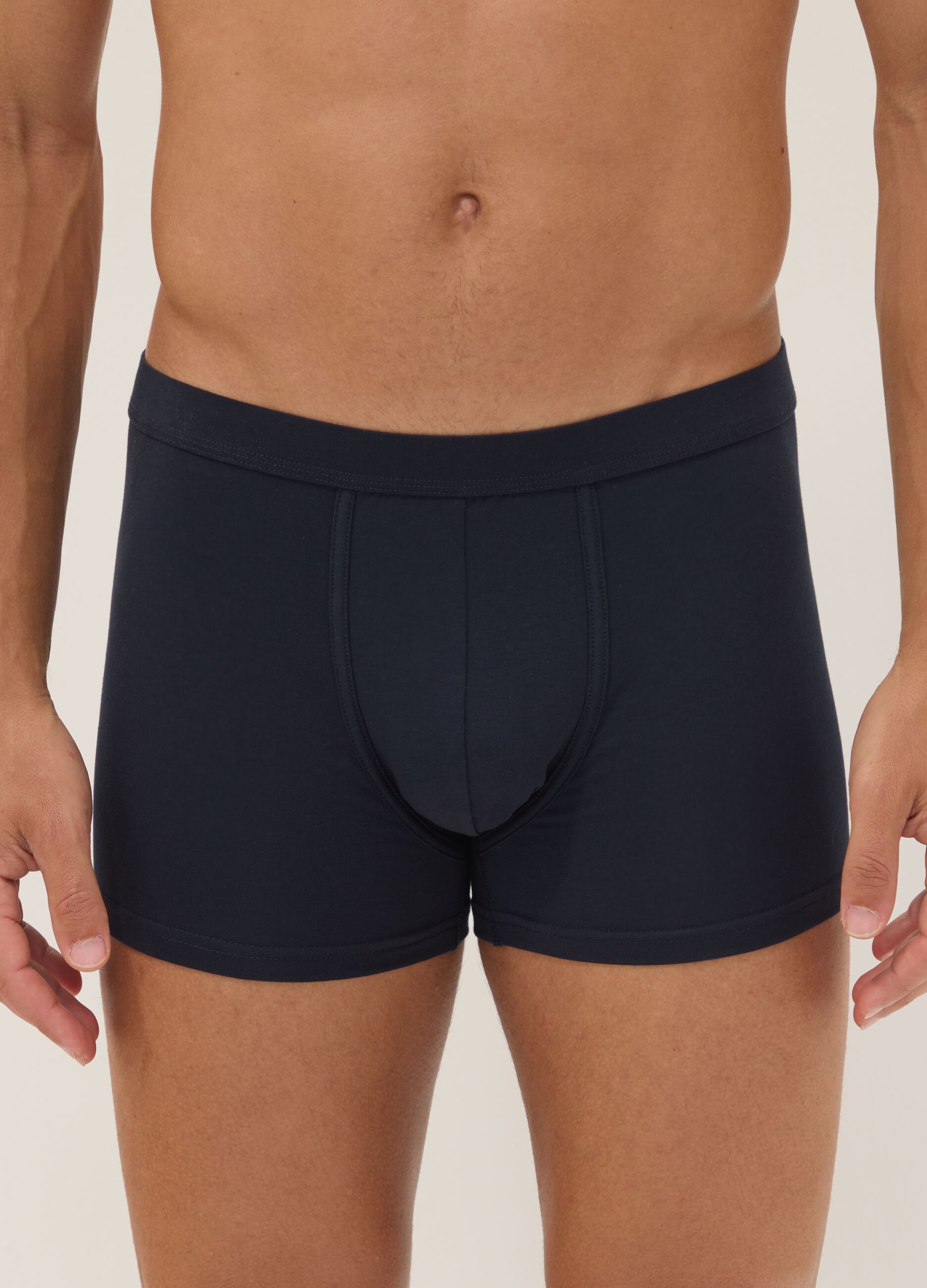 2-pack of blue stretch Supima cotton boxers