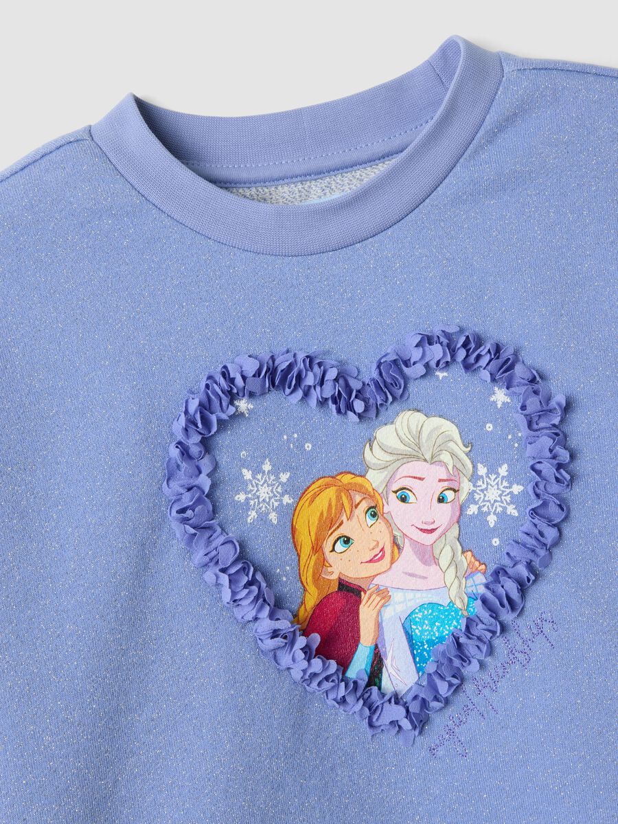 Purple Frozen-themed cotton-blend jogging set for girls_1