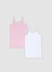 2-pack of girls&rsquo; pink organic cotton vests, regular fit_0